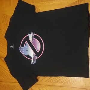 Black Ghost Busters Large Graphic T-Shirt